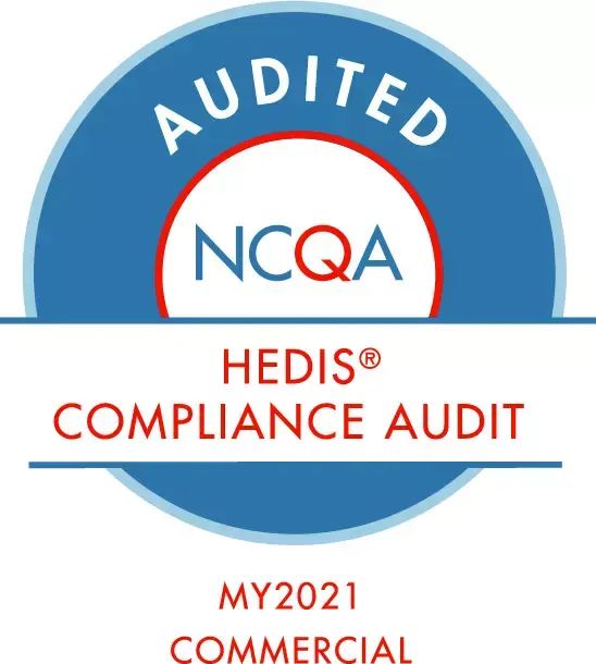 NCQA HEDIS Compliance Audited, MY2021 Commercial.