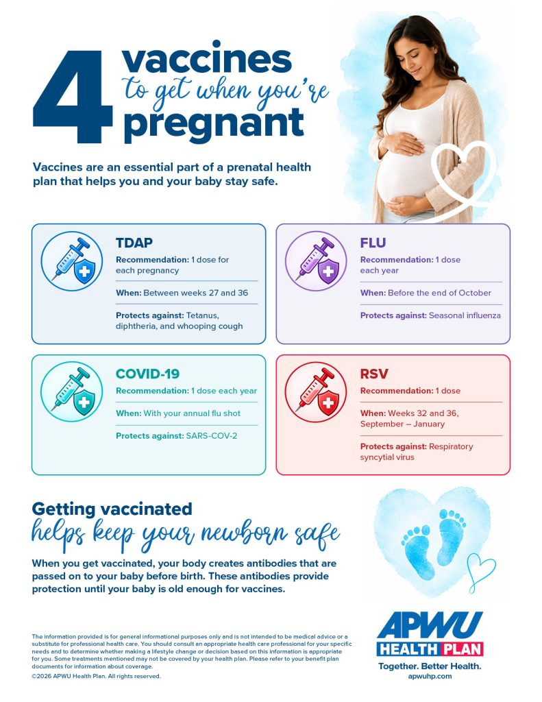 4 vaccines to get when you're pregnant