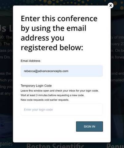 Request access code